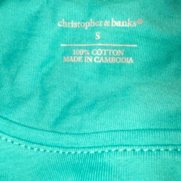 Christopher & Banks Green Short Sleeve T-Shirt - Picture 5 of 6